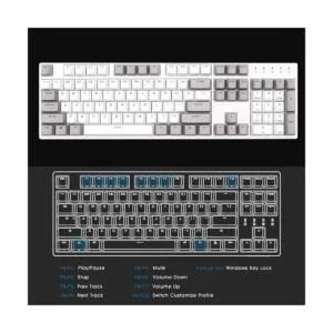 Durgod Teclado mecánico Taurus K310 104 teclas de tamaño