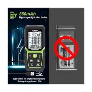 Huepar Medida de distancia láser de 165 pies con batería