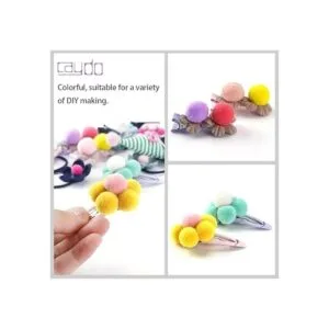 Caydo 400 pompones de 1 pulgada y 20 colores para el día