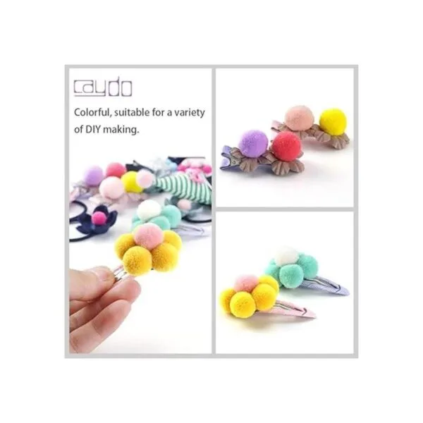 Caydo 400 pompones de 1 pulgada y 20 colores para el día