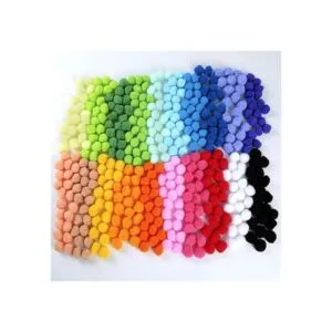 Caydo 400 pompones de 1 pulgada y 20 colores para el día