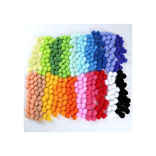 Caydo 400 pompones de 1 pulgada y 20 colores para el día