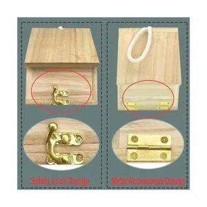 Tfwadmx Casa de pájaros de madera para colgar en el_3