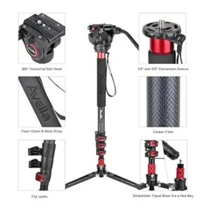 Avella Kit de monopié de video de fibra de carbono CD324_2