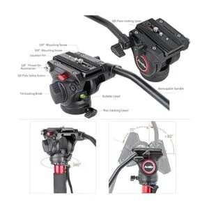 Avella Kit de monopié de video de fibra de carbono CD324_3