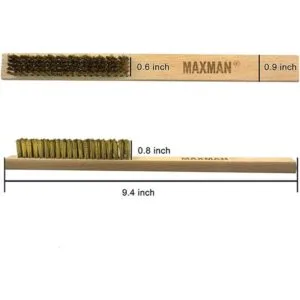 MAXMAN Cepillo de alambre de latón mango de madera_3