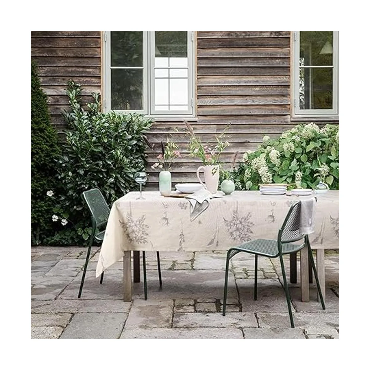 ColorBird Mantel de lino de algodón con estampado de