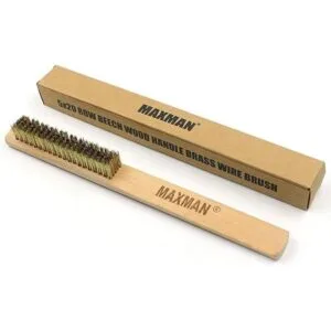 MAXMAN Cepillo de alambre de latón mango de madera_5