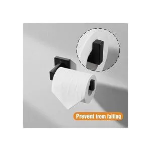 HITSLAM Soporte de papel higiénico negro mate soporte de_2
