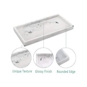 Emibele Organizador de joyas Bandeja de resina cuarto de_3