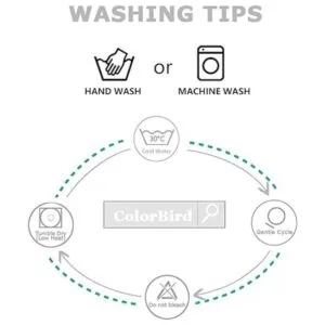 ColorBird Mantel de lino de algodón con estampado de