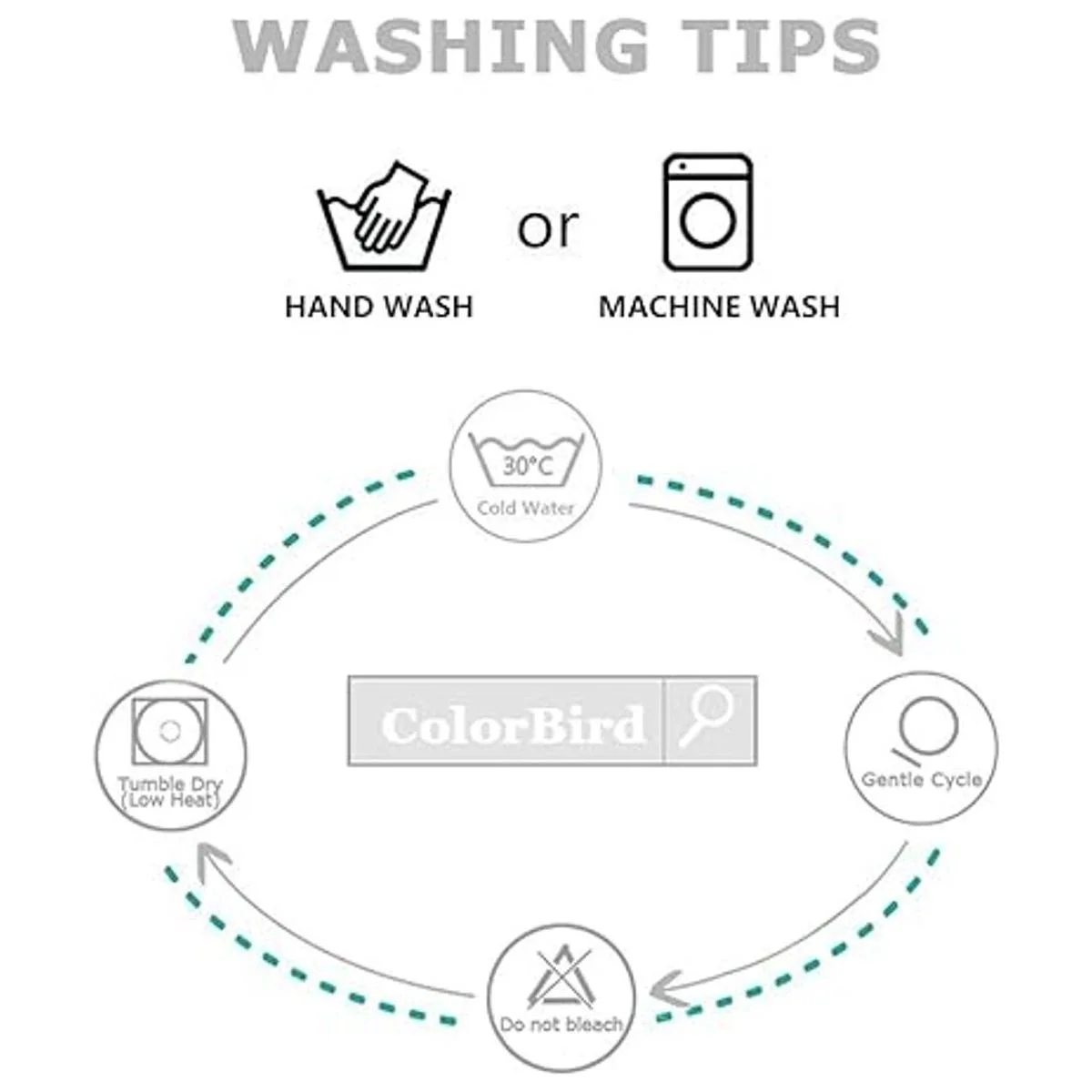 ColorBird Mantel de lino de algodón con estampado de