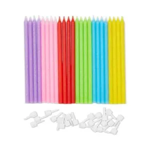 Blue Panda Velas de número 0 9 con portavelas 34