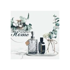 JASAI Diamond Design Dispensador de jabón de vidrio con