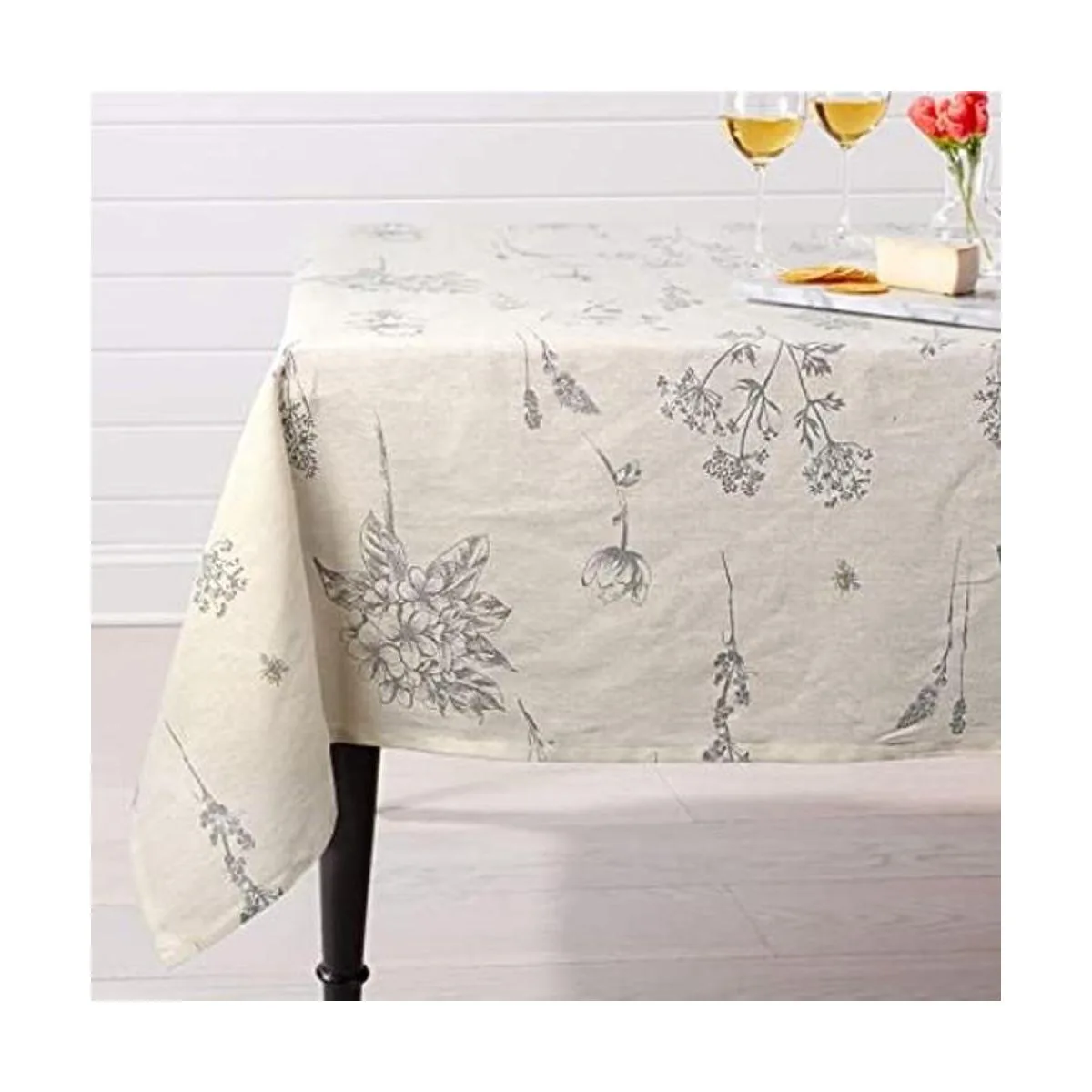 ColorBird Mantel de lino de algodón con estampado de