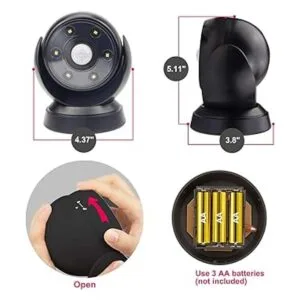 BIGLIGHT Foco con sensor de movimiento funciona con pilas