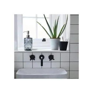 JASAI Diamond Design Dispensador de jabón de vidrio con