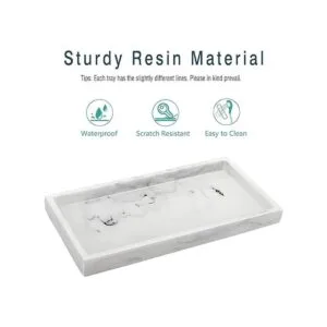 Emibele Organizador de joyas Bandeja de resina cuarto de_2