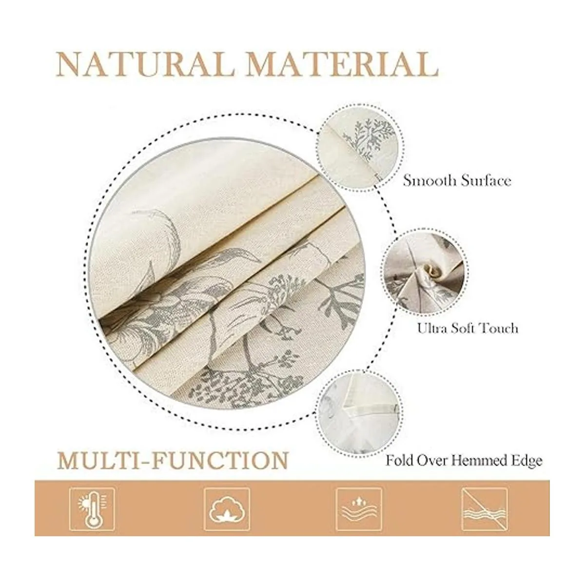 ColorBird Mantel de lino de algodón con estampado de