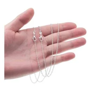Selizo 30 unidades de collar de cadena chapada en plata_5