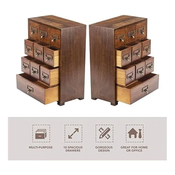Mueble de medicina tradicional de madera maciza para_4