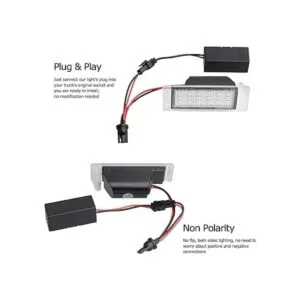 RUXIFEY Lámpara LED para placa de matrícula con_5