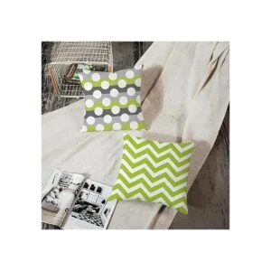 ArtSocket Juego de 4 fundas de almohada de color verde_5