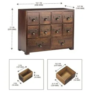 Botiquín chino pequeño de madera maciza tradicional de