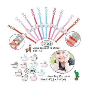 Llama Party Favors Supplies Llama Pulsera Anillo Collar_2