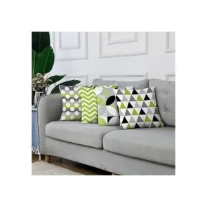 ArtSocket Juego de 4 fundas de almohada de color verde_6