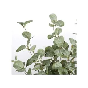 6 piezas de tallos artificiales verdes de hojas de_4