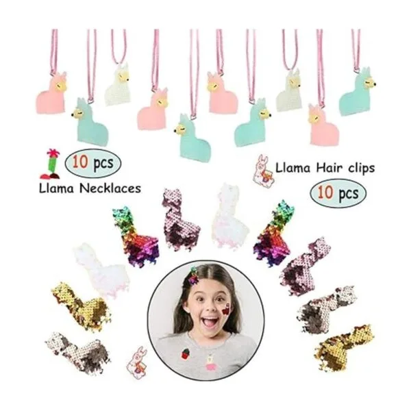 Llama Party Favors Supplies Llama Pulsera Anillo Collar_3