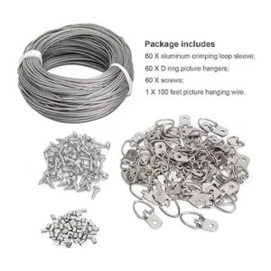 Kit para colgar cuadros Alambre colgante de acero