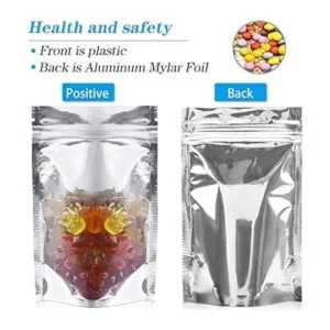 Paquete de 200 bolsas de Mylar con cierre de plata