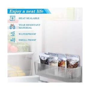 Paquete de 200 bolsas de Mylar con cierre de plata