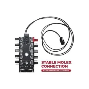 Chassis Fan Hub Refrigeración CPU 10 Puertos 12 V Molex a_2