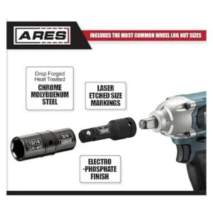 ARES 59010 Juego de 5 piezas de 12 pulgada con tuercas_3