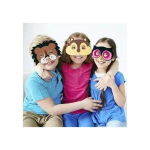 Máscaras de fieltro de animales para niños suministros de_6