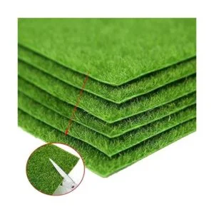 KISEER Paquete de 6 césped artificial en miniatura de 6 x