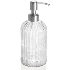 EasyTang Dispensador de jabón de vidrio transparente de 18_1