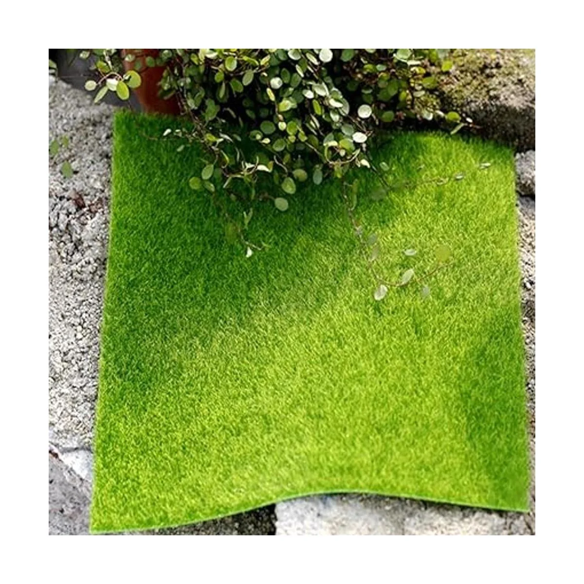 KISEER Paquete de 6 césped artificial en miniatura de 6 x