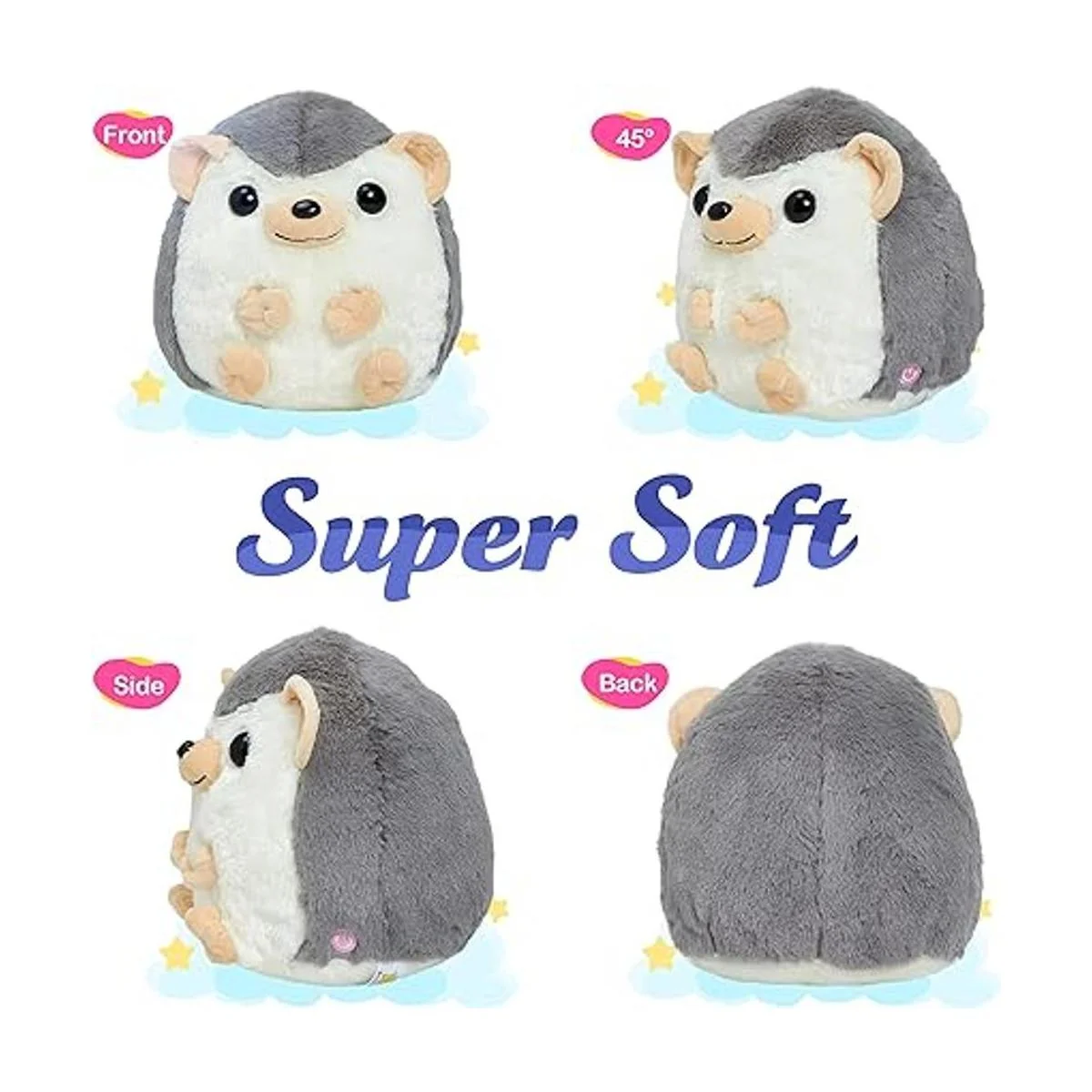 Bstaofy Juguete de peluche suave con luz de erizo de 10_4