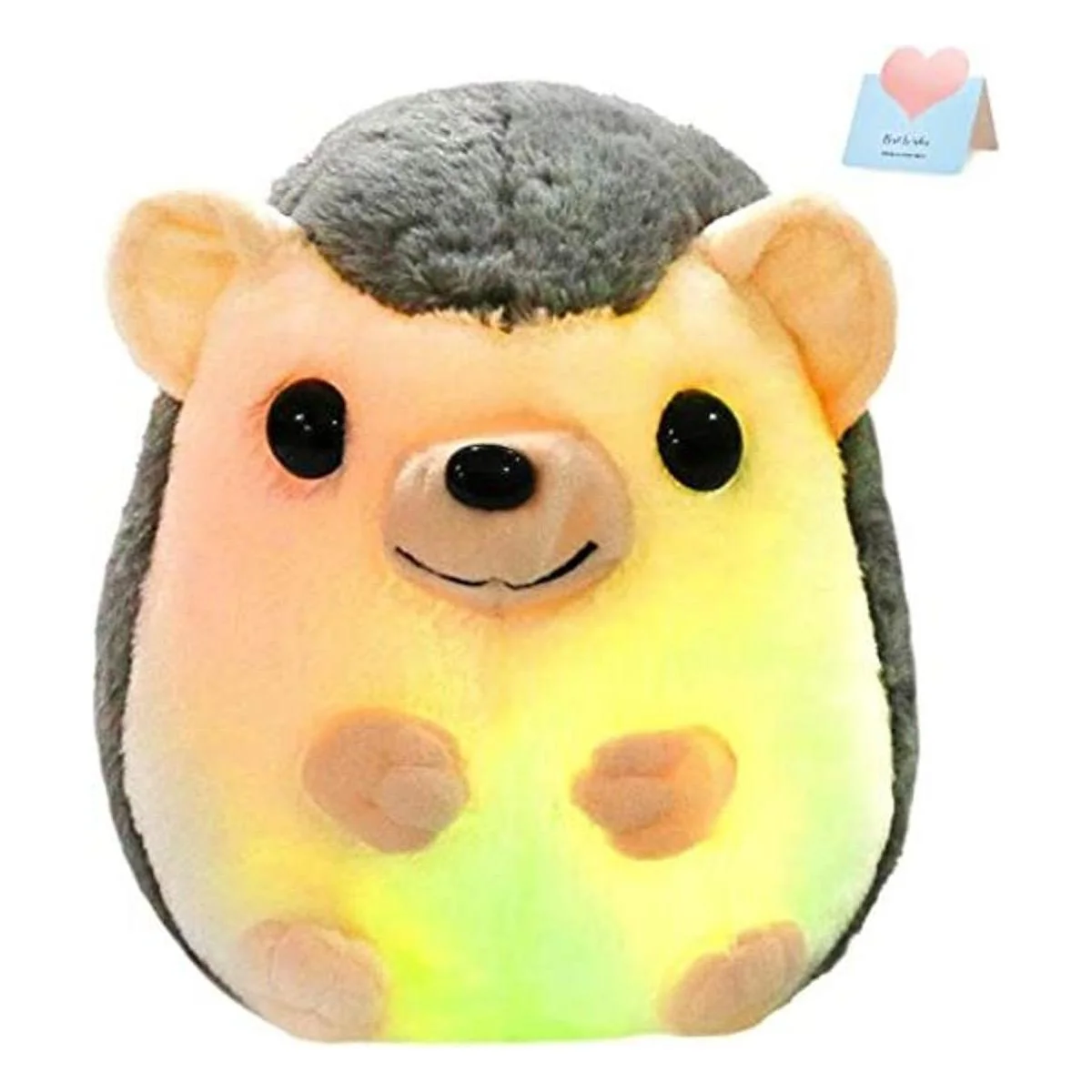 Bstaofy Juguete de peluche suave con luz de erizo de 10_1