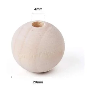 Foraineam 200pcs 0.787 in perlas de madera natural sin_2