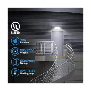 LEONLITE Luces LED de emergencia de ubicación húmeda con_3