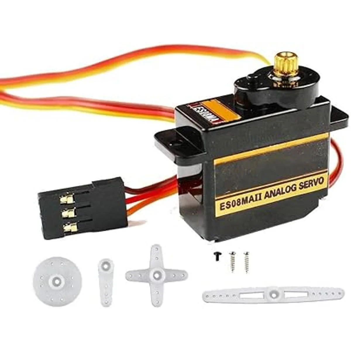 RGBZONE 4 piezas ES08MA II 0.42 oz Mini engranaje de metal