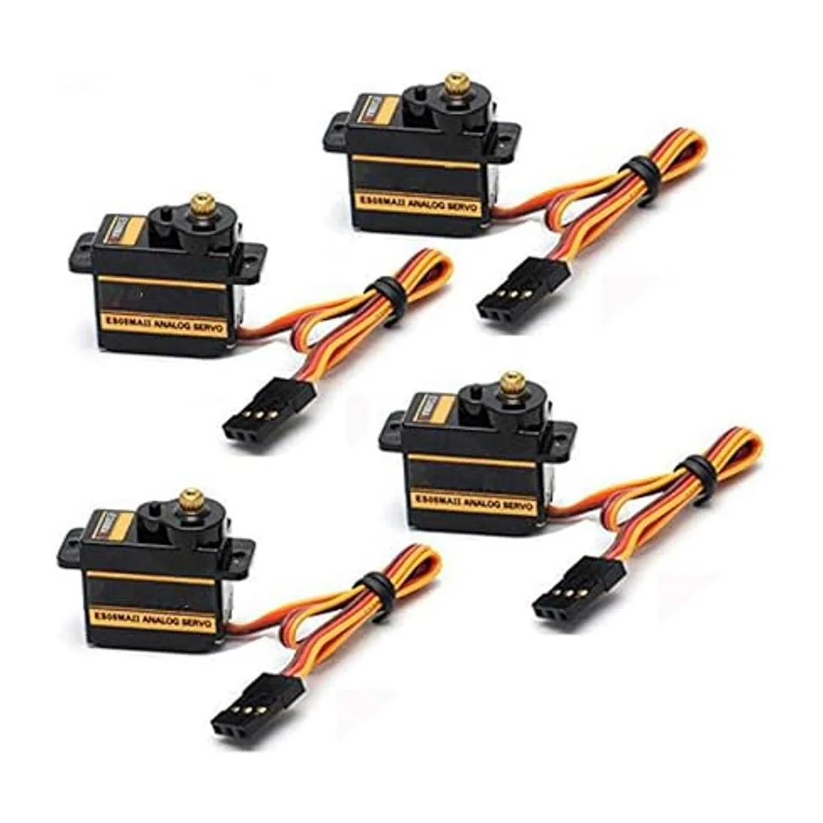 RGBZONE 4 piezas ES08MA II 0.42 oz Mini engranaje de metal