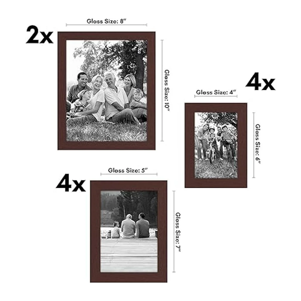 Americanflat juego de 10 portarretratos de galería para_2