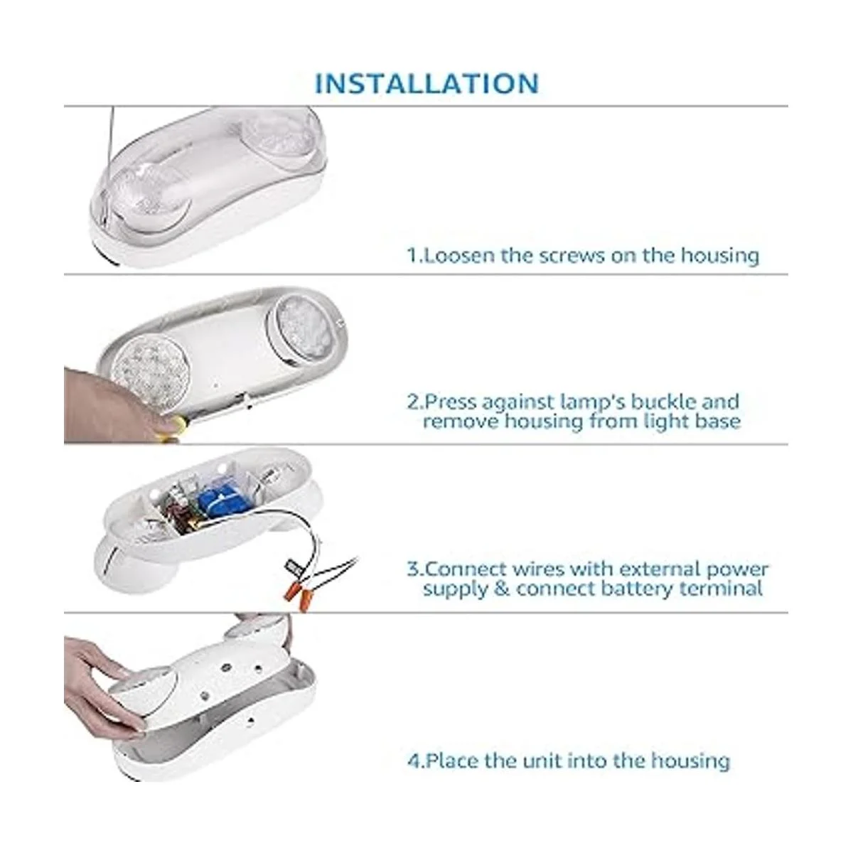 LEONLITE Luces LED de emergencia de ubicación húmeda con_5