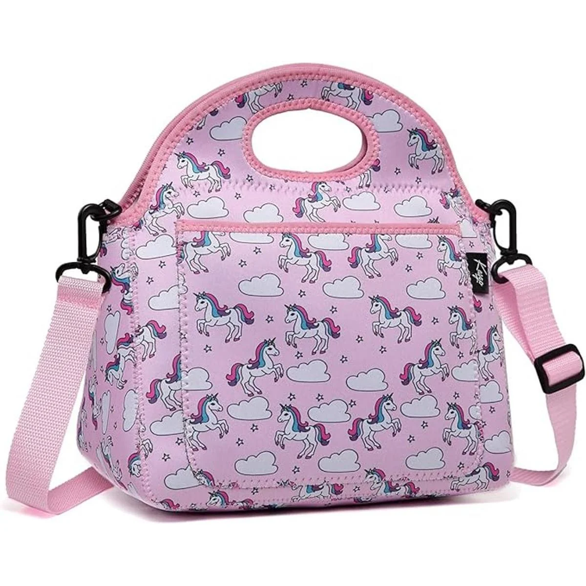 KASQO Lonchera de neopreno para niñas con bolsillo_1